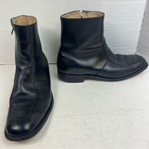 Executive Imperial Ankle Boots Men's 11 B Zipper Black Leather USA Beatle Chucka